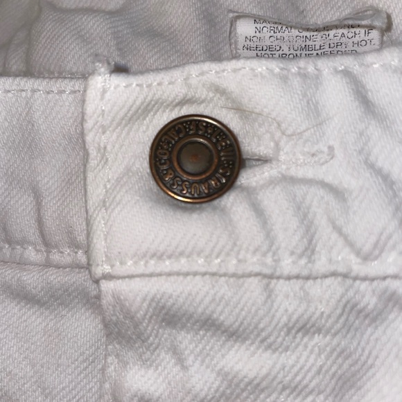 LEVI’S Orange Tab Vintage Jean Shorts White Size 36 - Picture 5 of 9